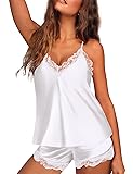 Avidlove Women's Sexy Silk Satin Pajamas Sets Lace