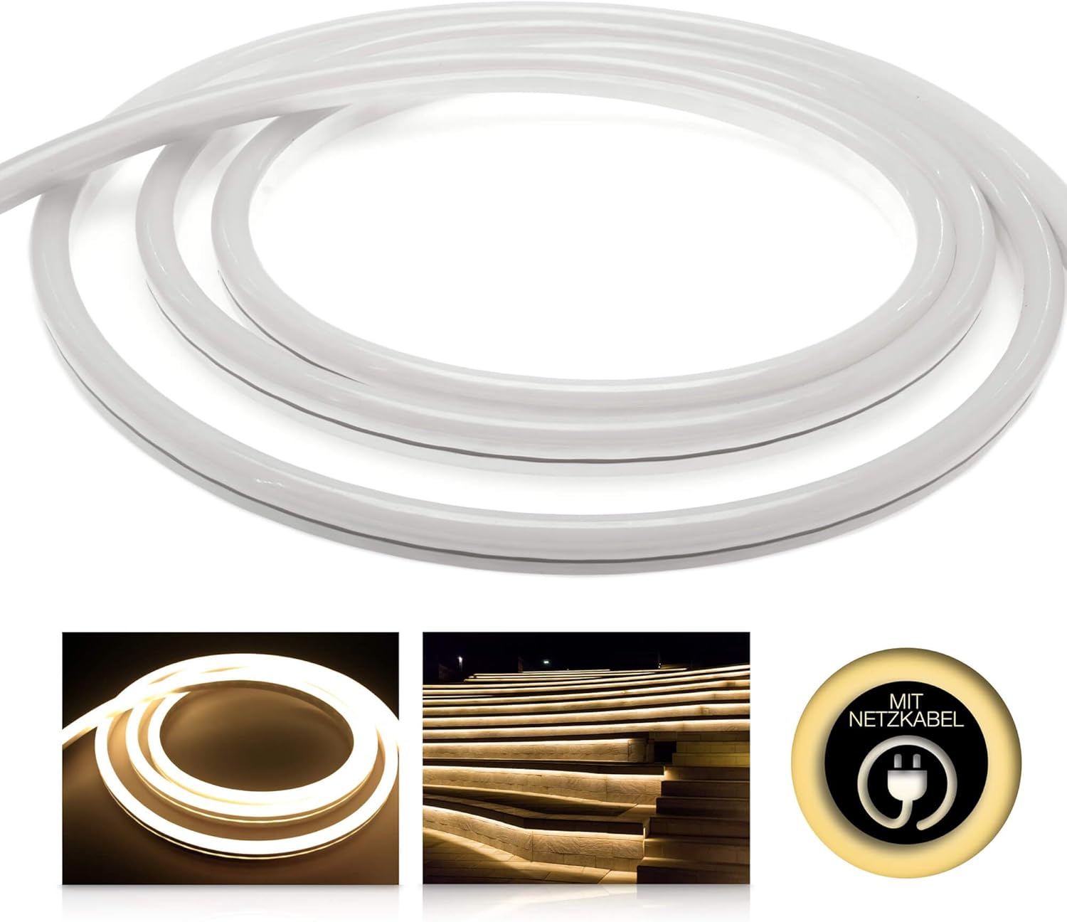 LED Universum NeonFlex Pro230 LED Streifen 20m - Homogenes Licht Für Innen & Außen, IP65, 230V