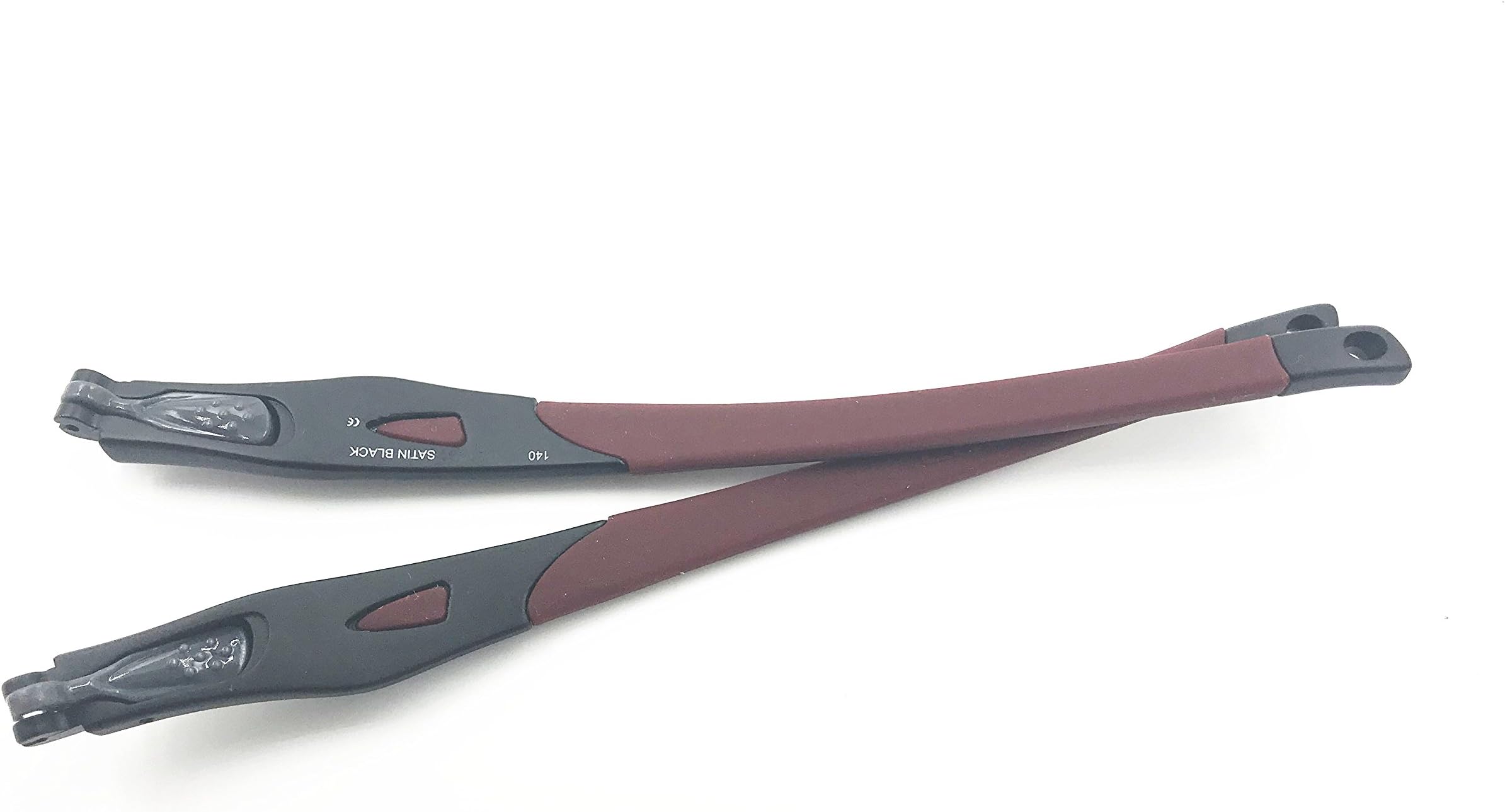 NicelyFit Replacement Temples for Crosslink OX8031 Satin Black Glass Frame 140mm