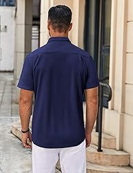 COOFANDY Shirts for Men Button Down Short Sleeve