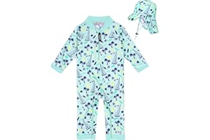 weVSwe Baby Boy Girl Swimsuit Toddler Bathing Suit UPF 50+ Rash Guard Infant Swimwear with Swim Hat Newborn-3 Years