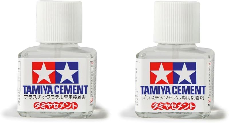 Tamiya 87003 Liquid Cement Twin Pack 40ml Polystyrene Glue with Brush