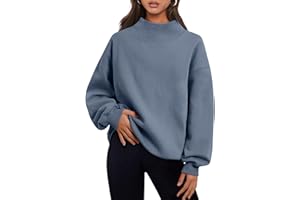 Trendy Queen Womens Oversized Sweatshirts Turtleneck Pullover Long Sleeve Hoodies Tops Fall Outfits 2023 Clothes