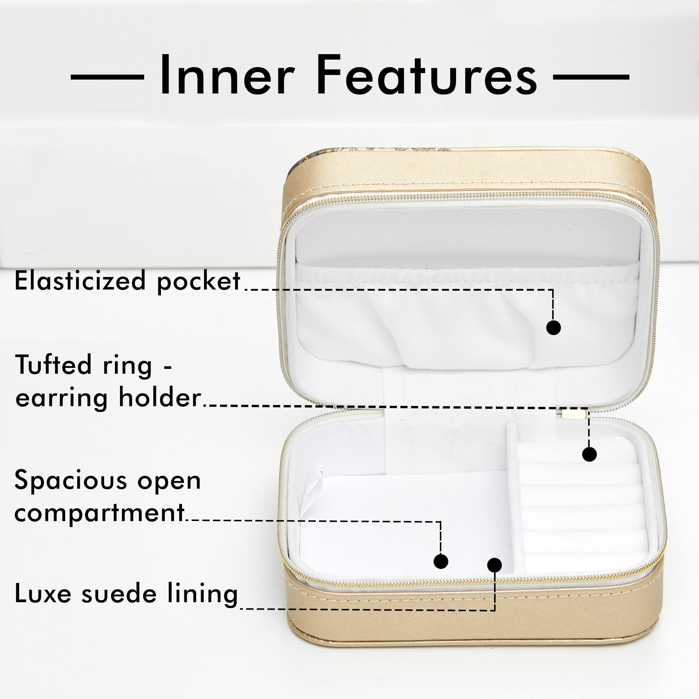 Disney Minnie Mouse Put A Bow On It Faux Leather Travel Jewelry Box Organizer