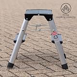 TOUGH MASTER 2 Step Aluminium Hop Up Platform Ladder 150kg Heavy Duty Folding view 3