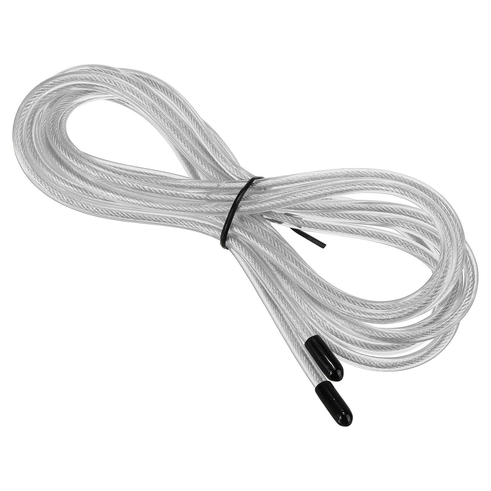 PATIKIL 10Ft Speed Jump Rope Replacement Cable, 4.5mm Professional Skipping Rope Replacement for High-Speed Jump Ropes, Silver Tone