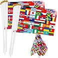 6-Pack International Flag Tablecovers - Disposable World Flag Party Tablecloth Decor