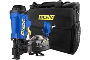Estwing ECN45 Pneumatic 15 Degree 1-3/4" Coil Roofing Nailer with 1/4" NPT Industrial Swivel Fitting and Bag