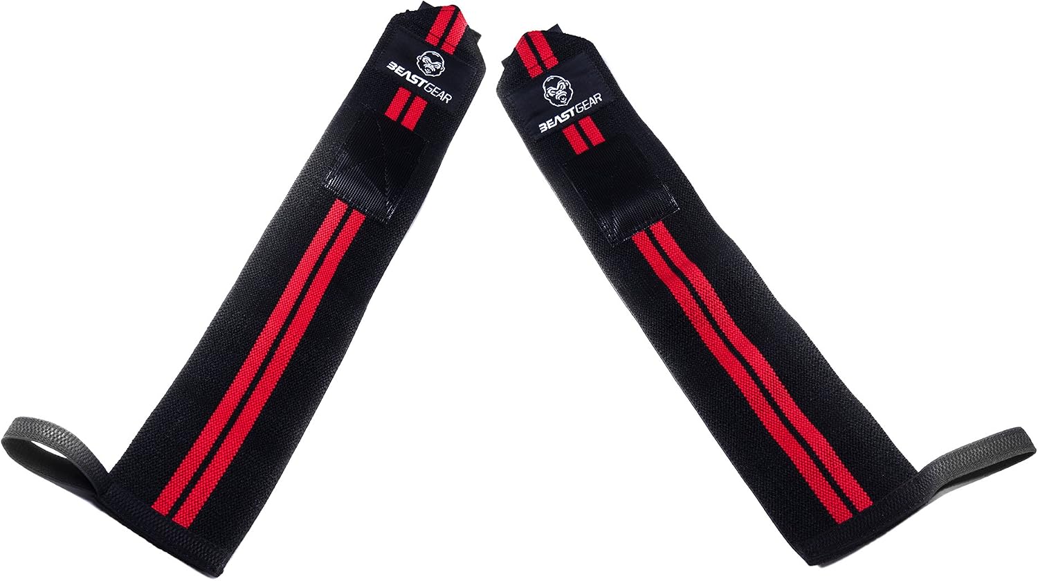 Beast Gear Weight Lifting Wrist Supports Wraps, 20" Cotton Wrist Straps Thumb Loop & One Size Fits All - Image 4