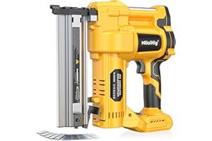 MTIOLHIG Cordless 2" Brad Nailer Compatible with Dewalt 20V Battery (No Battery), 2-in-1 Electric Nail Gun/Staple Gun, 18 Gauge Nail Gun Battery Powered with 1000 Nails for Wood Carpentry