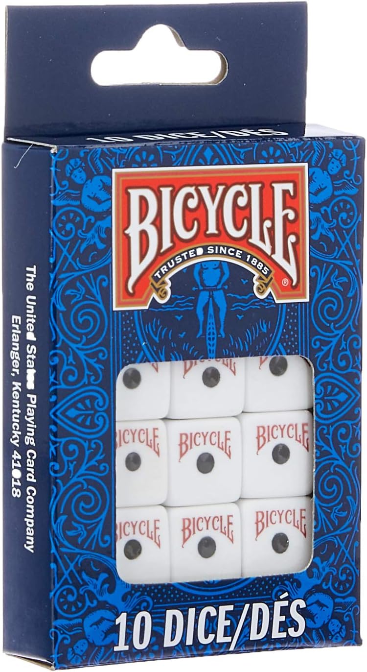 Bicycle Dice 10 Die Package by Bicycle, White - Image 3