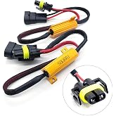 O-NEX LED Load Resistor Kit 50W 8ohm Headlight Bulb Relay Harness Adapter Anti Flicker Error Decoder Warning Canceller - H11 (H8, H9)
