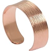 John S. Brana Chased Copper Cuff Bracelet Handmade Jewelry - 100% Solid Uncoated Copper
