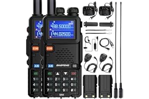 BAOFENG 5RM Ham Radio Handheld 144-148MHz, 430-450MHz Upgrade of UV-5R with Rechargeable Battery