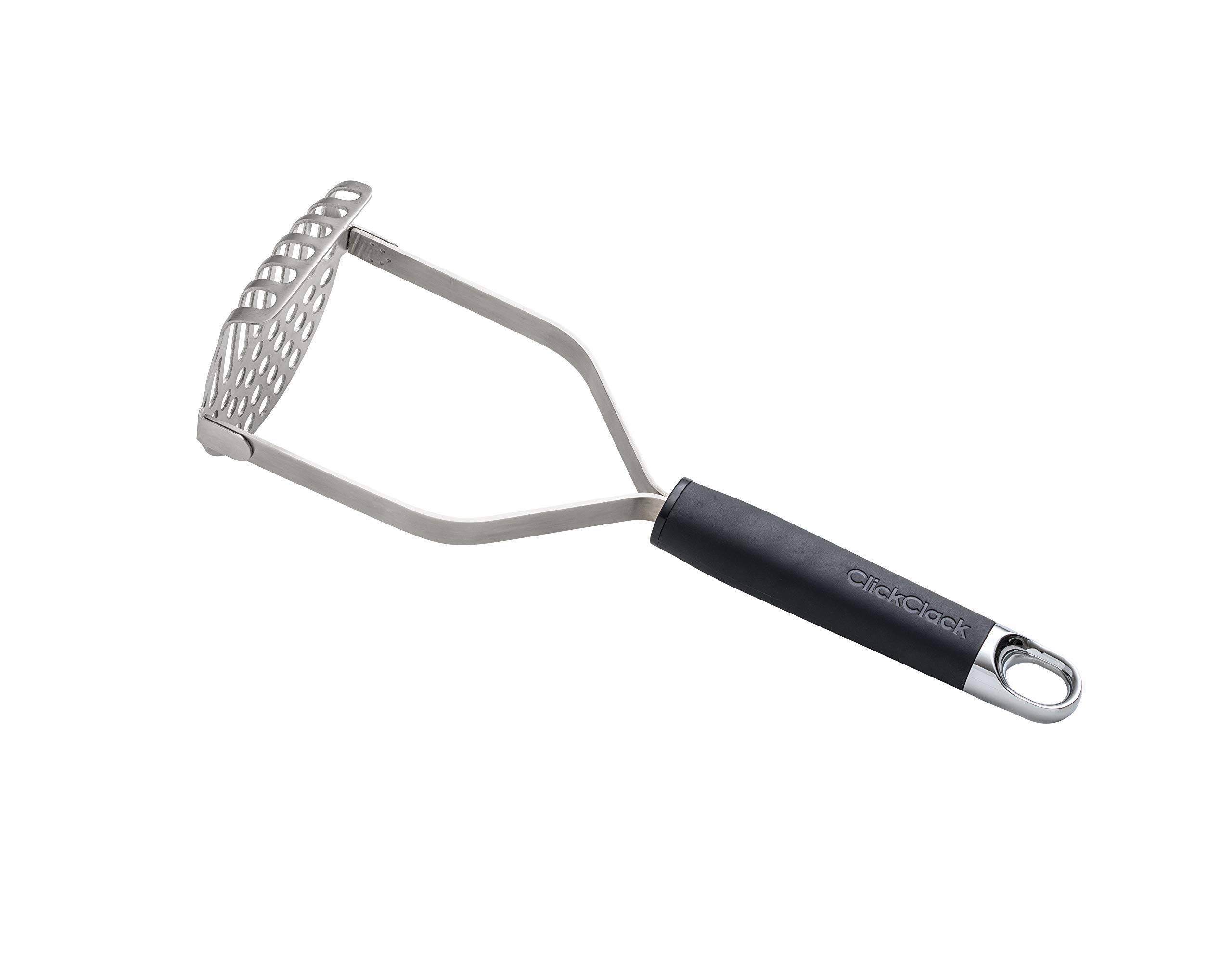 ClickClack 122070 Potato Masher, Stainless Steel, Gray