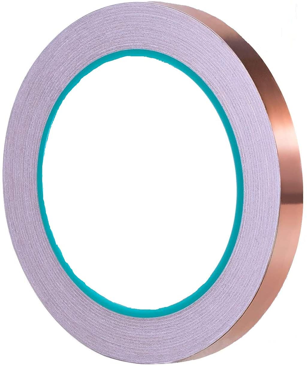 WHSCwp Copper foil tape, self-adhesive copper foil EMI shielding, decorative mosquito repellent crafts for guitars and bullets Electrical maintenance (10mm)