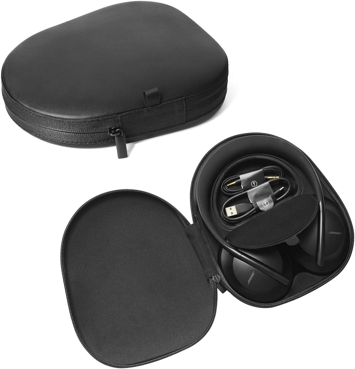 Buwico Waterproof PU Leather Carrying Case Protective Case Travel Case Storage Bag Organizer for Bose Noise Cancelling Headphones 700 Bose NC700 Bluethooth Wireless Headphones and Accessories