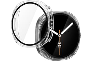 Julk [2 Pack] for New 2025 Galaxy Watch 8 Screen Protector 40mm, Protective Hard Case with Built-in Tempered Glass, Ultra-Thin Scratch Resistant Face Cover for Samsung Watch 8 40mm (2 Transparent)