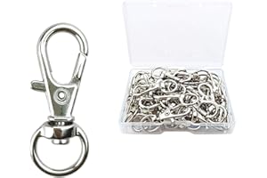 30 Pcs Metal Swivel Lanyard Snap Hook, Key Chain Swivel Hook Lobster Claw Clasp (Small Size)