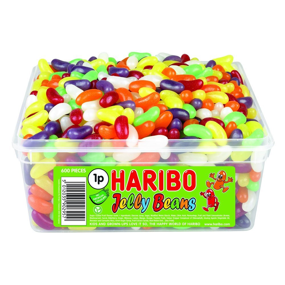 Haribo Jelly Beans Sweets 600 Pieces Full Tub 786173981543 eBay