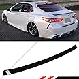 JDM Style Glossy Black Rear Window Roof Spoiler Compatible with 2018-2024 Toyota Camry LE SE XSE XLE Hybrid TRD