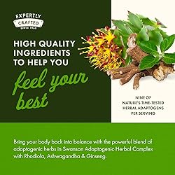 Swanson Rhodiola Ashwagandha Ginseng Complex Energy