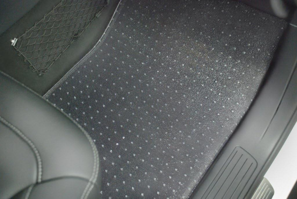 PUREMATS Floor Mat Accessories Set (Front Row + 2nd Row) Compatible with Toyota Highlander - All Weather - Heavy Duty - (Made in USA) - Crystal Clear - 2014, 2015, 2016, 2017, 2018, 2019