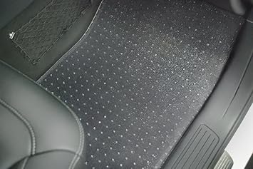 Puremats Floor Mats Set Front Row 2nd Row Compatible With Cadillac Srx All Weather Heavy Duty Made In Usa Crystal Clear 2010 2011