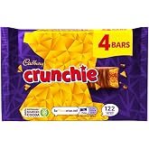 Original Cadbury Crunchie Chocolate Bar Pack, Candy Imported From The UK England The Best Of British Honey Comb Coated In Chocolate Crunchie Bar