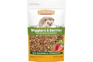 Sunseed Vita Prima Wigglers & Berries Hedgehog Treats - High-Protein Berry Mix for Hedgehogs - Ideal Daily Supplement for Enhancing Your Hedgehog's Diet