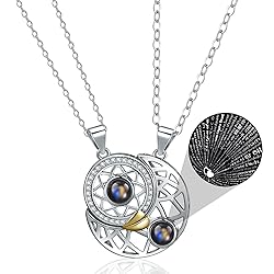 Yumikoo Couple Sun and Moon Necklace I Love You
