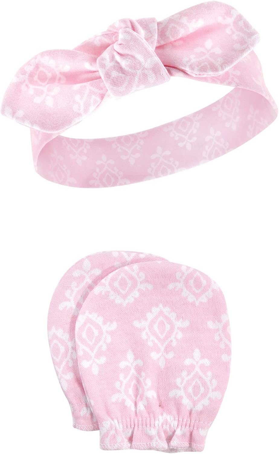 Hudson Baby Unisex Baby Cotton Headband and Scratch Mitten Set, Peacock, 0-6 Months: Clothing