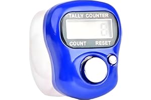 5 Digit LED Digital Row Counter, Handheld Tally Counter with Ring Electronic Click Counter for Golf and Lap Counting