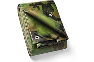 GUARD SHIELD Heavy Duty Camo Tarp Camouflage Tarps Waterproof 12x12 Feet Poly Cover 10mil