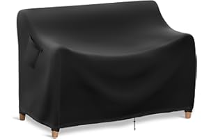 ADBAOBO Outdoor Furniture Cover, Patio Furniture Covers Waterproof, Outdoor Couch Loveseat 2-Seater Sofa Bench Table Cover Heavy Duty 900D with Air Vent and Handles, 48" W x 26" D x 33" H, Black