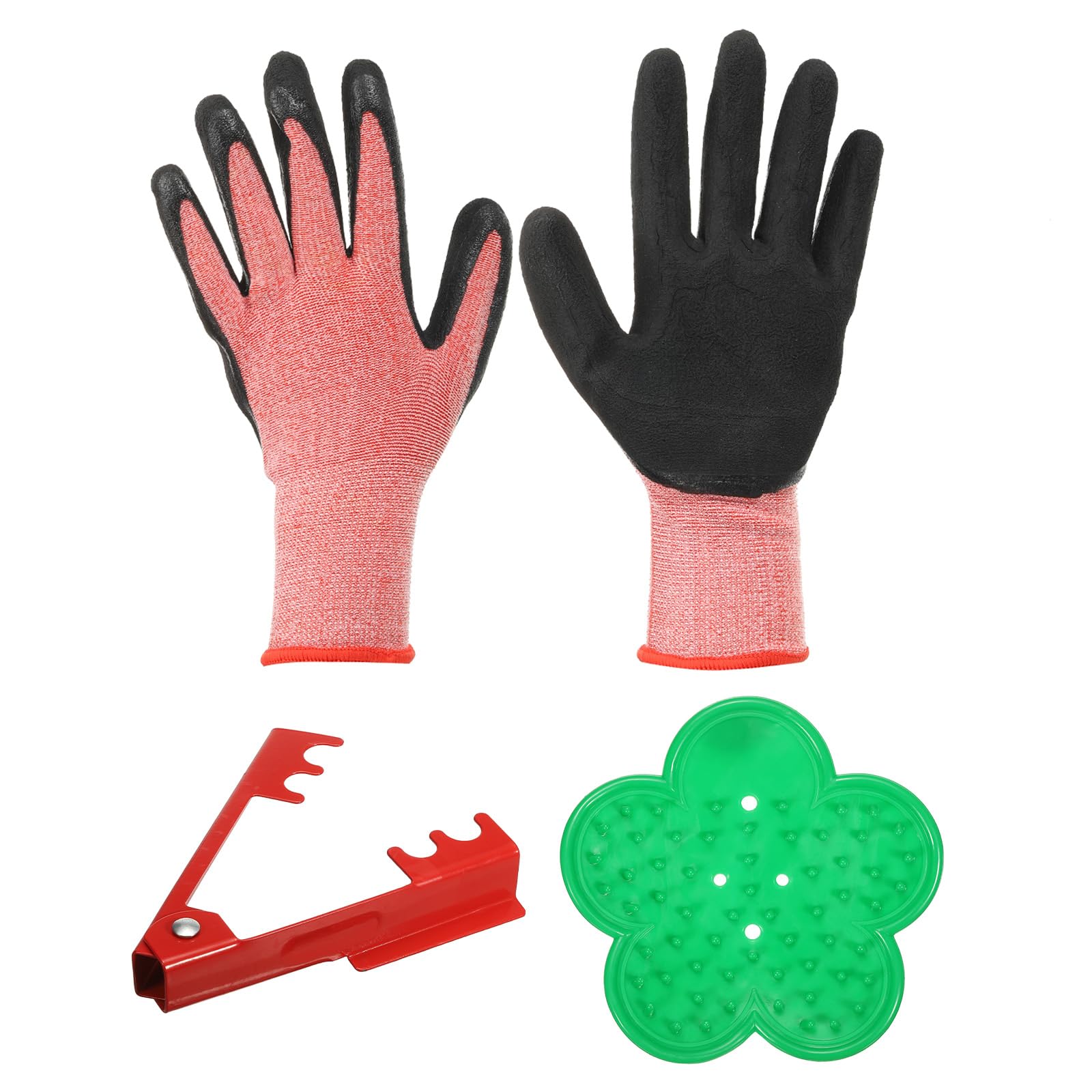 PATIKIL Rose Leaf Thorn Stripper Kit, 3Pcs Rose Thorn Stripper Remover Tool Leaf Stripping Tool and Gardening Gloves for Flower Arrangement