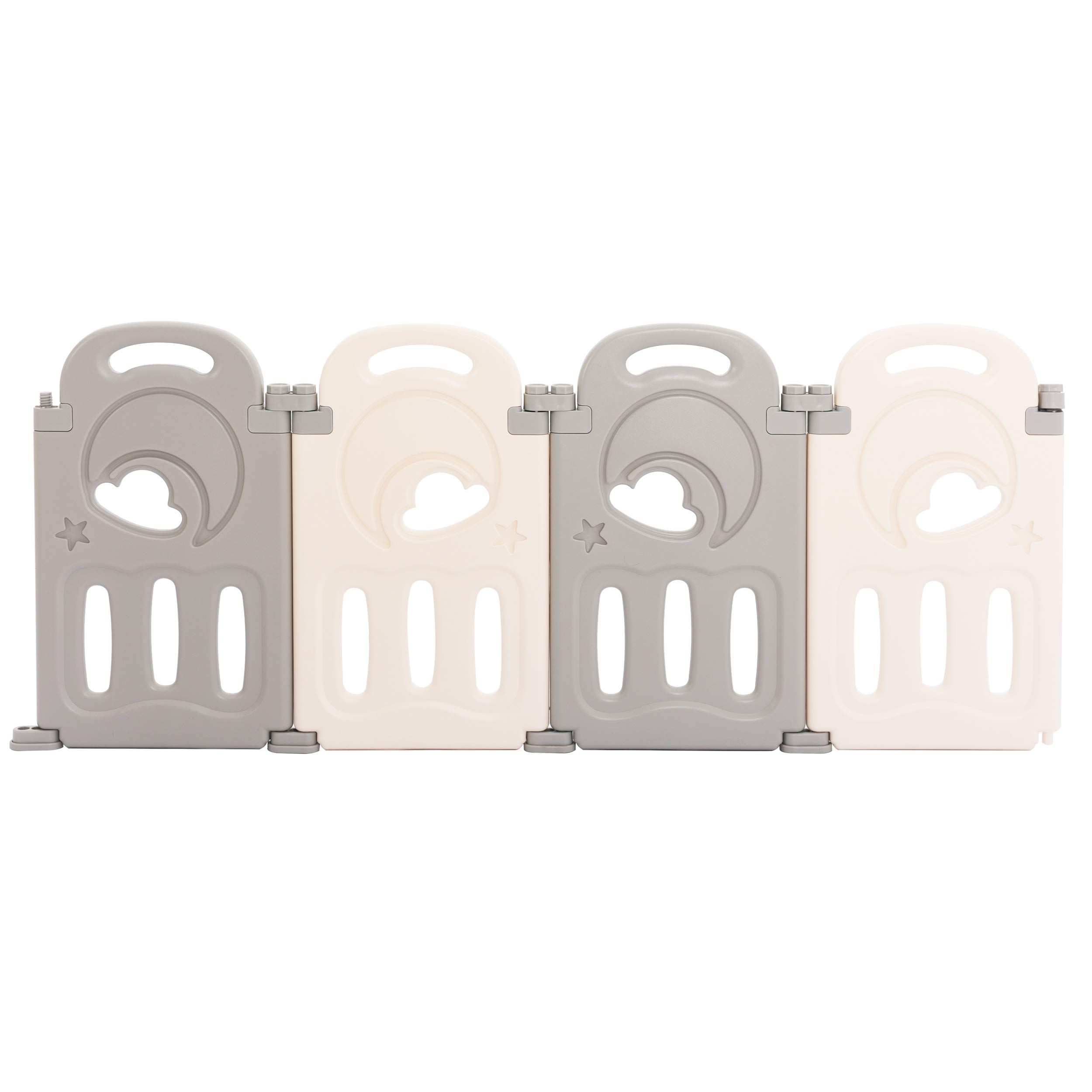 Cloud Castle Foldable Playpen 4-Panel Extension by Fortella (Gray)