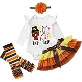 My First Thanksgiving Outfit Newborn Baby Girl Boy Clothes 1st Thanksgiving Romper Tutu Skirt Dress Outfit Set