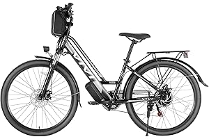 Vivi Electric Bike 500W Cruiser Ebike 26" Electric Bike for Adults, Commuter Electric Bicycles, 20 MPH Women Ebikes for Adults with 48V Removable Battery, 7 Speed Cruise Control Bike, Up to 50 Miles