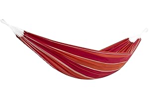 Vivere Brazilian Style Double Cotton Hammock with Polyester End Strings, 450 lb Weight Capacity (Mimosa)