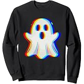 Vaporwave Scary Ghost Retro Halloween Techno EDM Sweatshirt