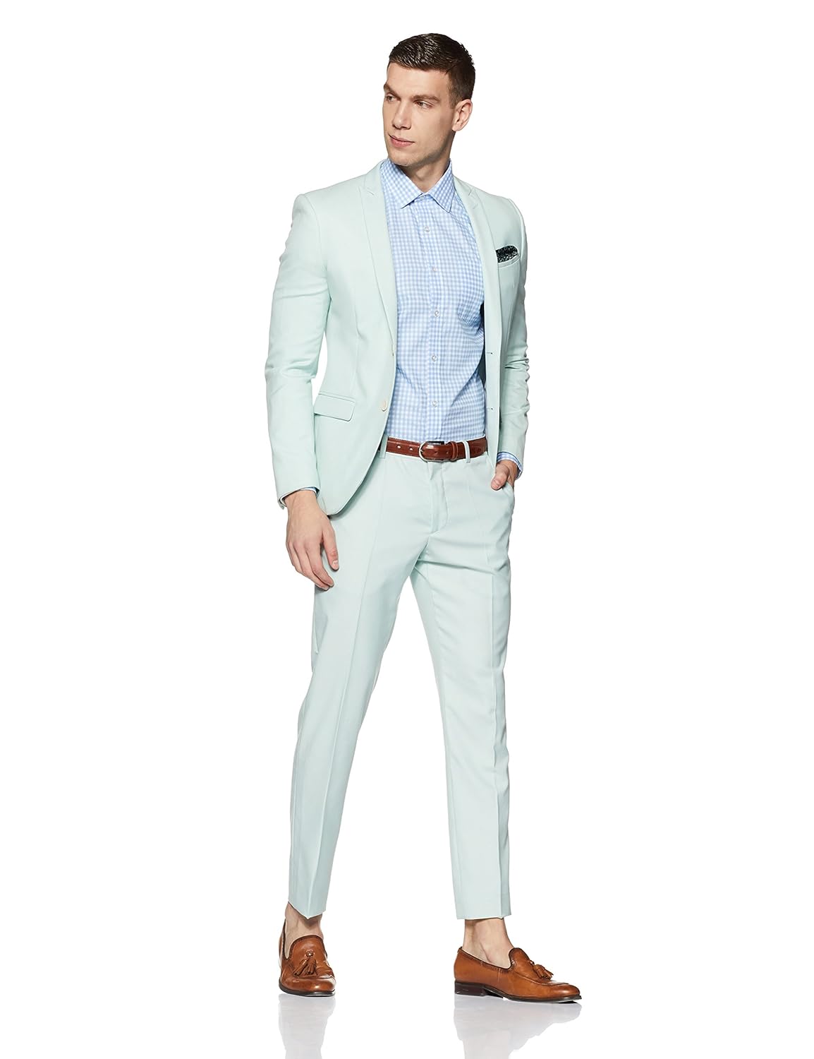 arrow men's checkered slim fit formal shirt