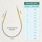 KnitPro Zing Fixed Circular Needles Asymmetrical 10" 3.50mm view 4