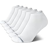 Tommy Hilfiger Mens No Show Socks - 6 Pack Cushioned Performance Stretch Athletic Low Cut Socks for Men