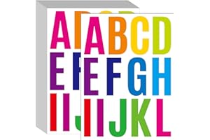 Waynoda 24 Sheets 2 Inch Self Adhesive Letters Stick on Vinyl Letters Capital Letter Stickers Alphabet Sticker Letter Number for Outdoor Poster Mailboxes Crafts