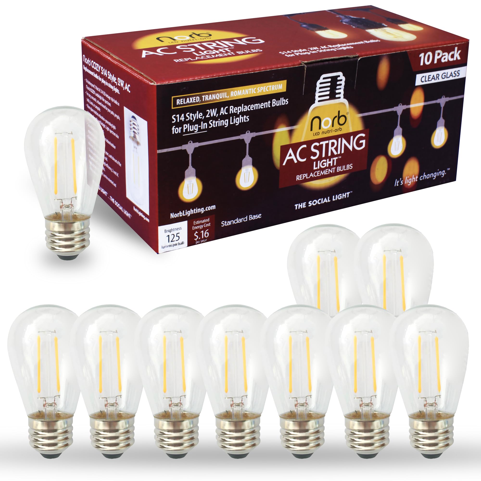 NorbSTRING, 2W AC Replacement LED Lights for