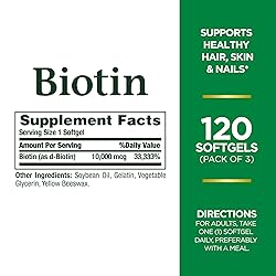 Nature's Bounty Biotin Hair Skin and Nails