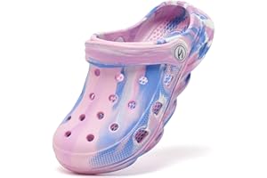 WOUEOI Kid's Tie Dye Clogs Garden Shoes Cartoon Slides Toddler Sandals Beach Slipper Girls Boys