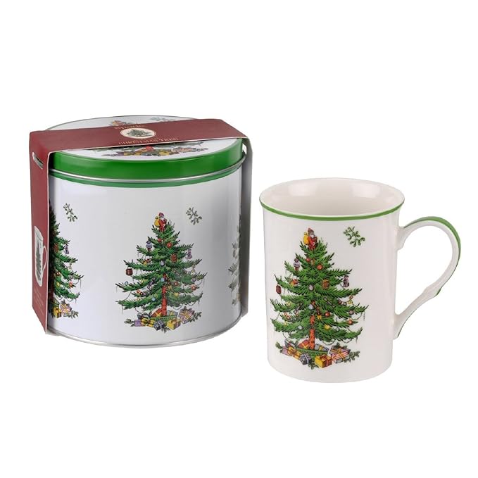 Spode Christmas Tree Mug and Tin Set Amazon.co.uk Kitchen & Home