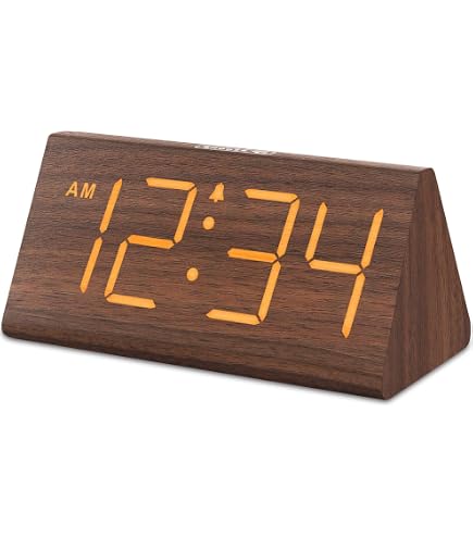 Modern Wooden Digital LED Desk Clock – Alarm, Thermometer, Timer & Calendar 8 thumbnail image